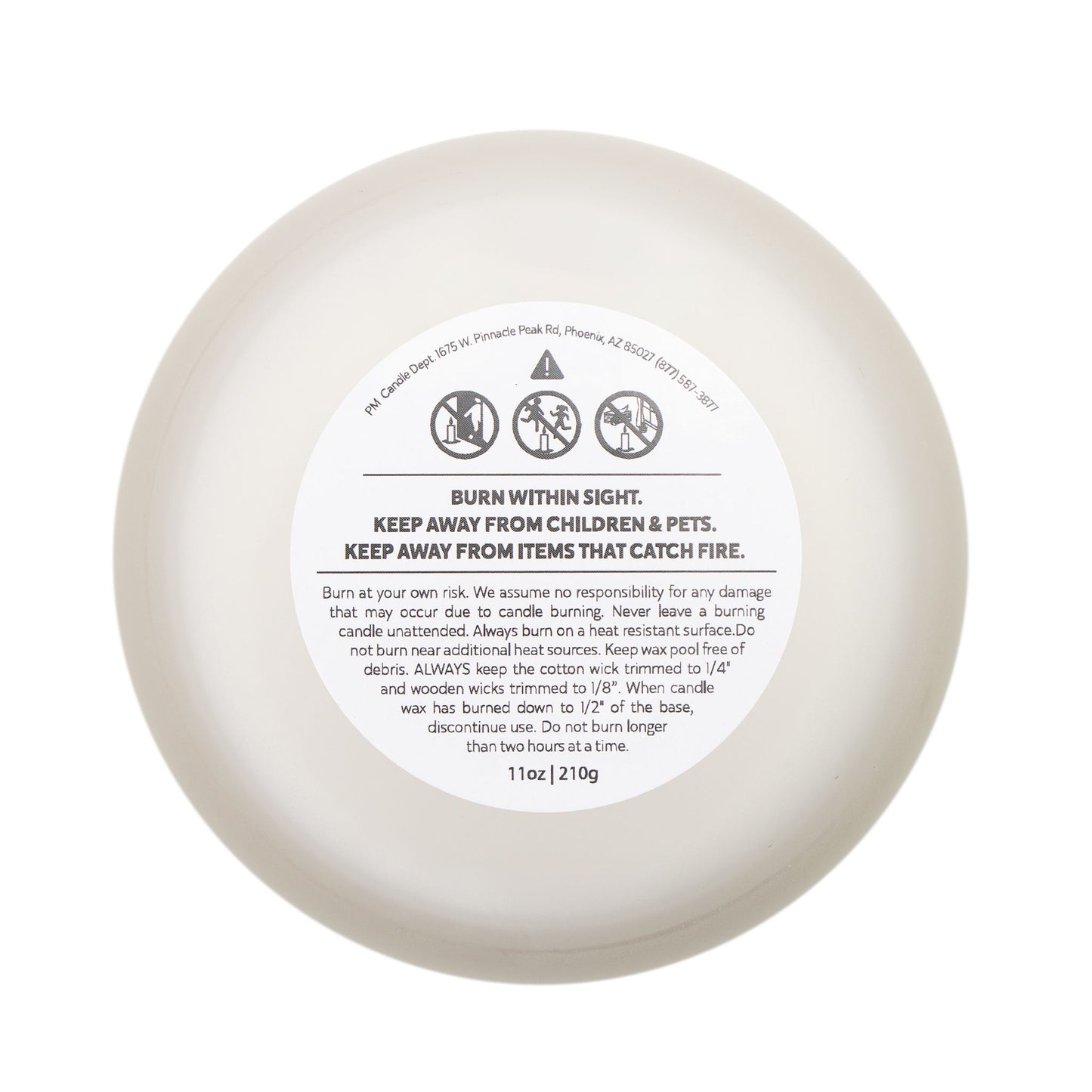 Amar's Frosted Glass Candle