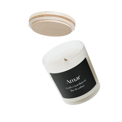 Amar's Frosted Glass Candle