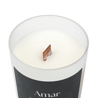 Amar's Frosted Glass Candle