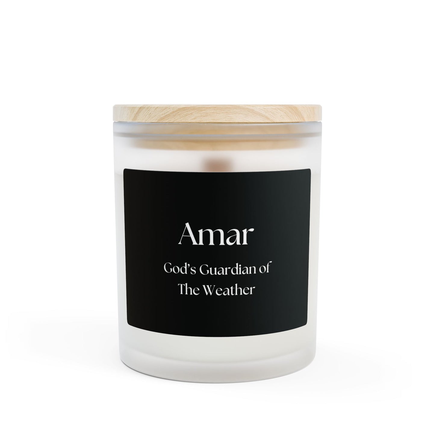 Amar's Frosted Glass Candle
